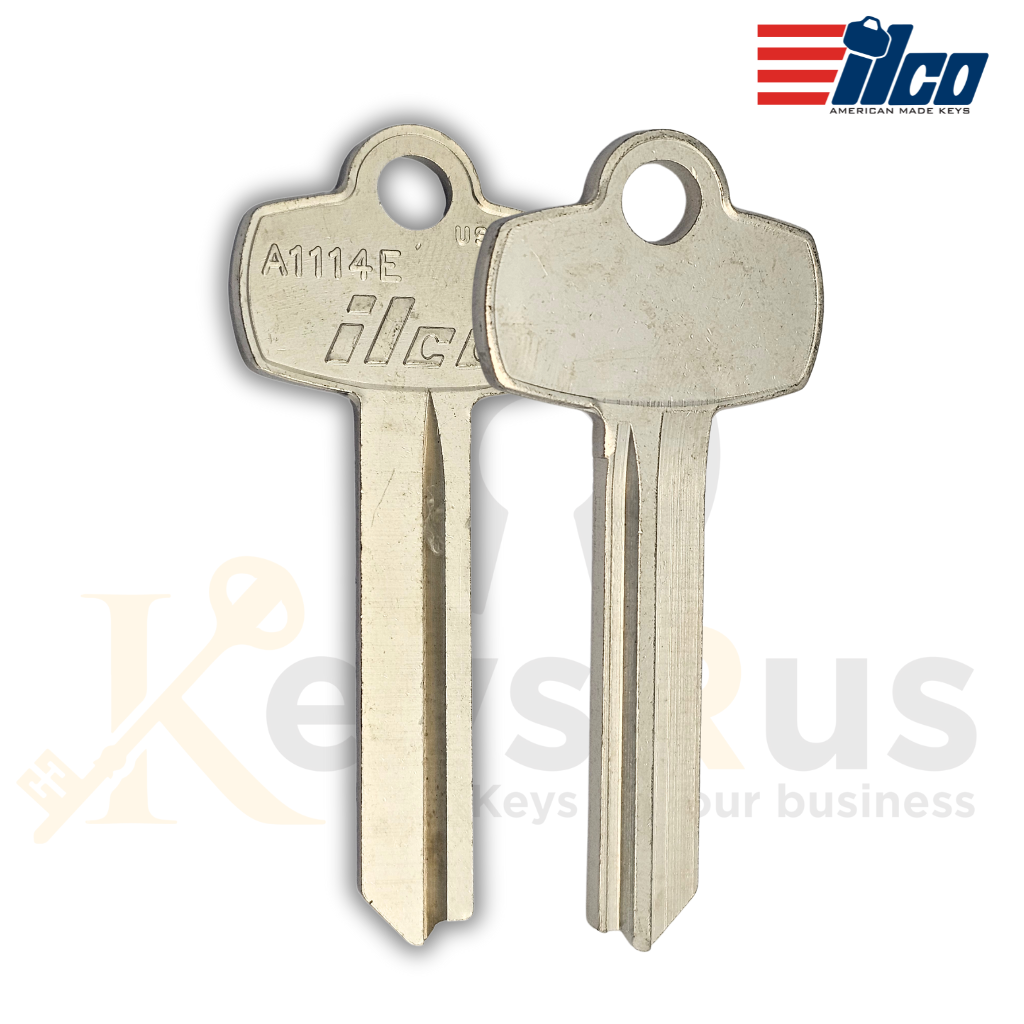 ILCO A1114E SFIC Key Blank – E Section – 5/6/7 Pin – 10/Pack | Compatible with Best Interchangeable Core Locks | Nickel Silver
