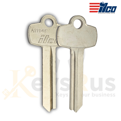 ILCO A1114E SFIC Key Blank – E Section – 5/6/7 Pin – 10/Pack | Compatible with Best Interchangeable Core Locks | Nickel Silver
