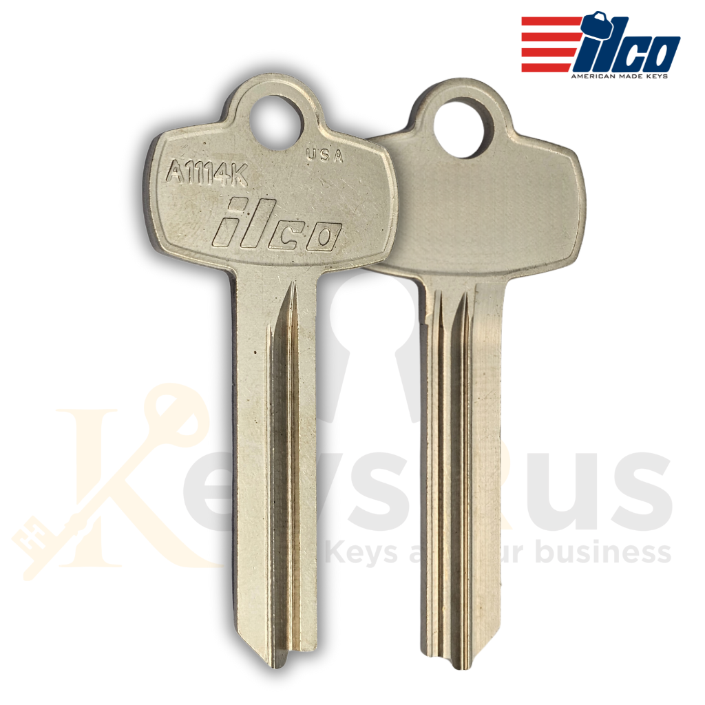 ILCO A1114K Key Blanks – 10 Pack | Durable Brass Key Blanks for Residential & Commercial Use