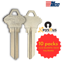 ILCO A1145H / SC15 Key Blanks -Nickel-Plated Brass – L Section – 10 Pack | Locksmith & Security Keys