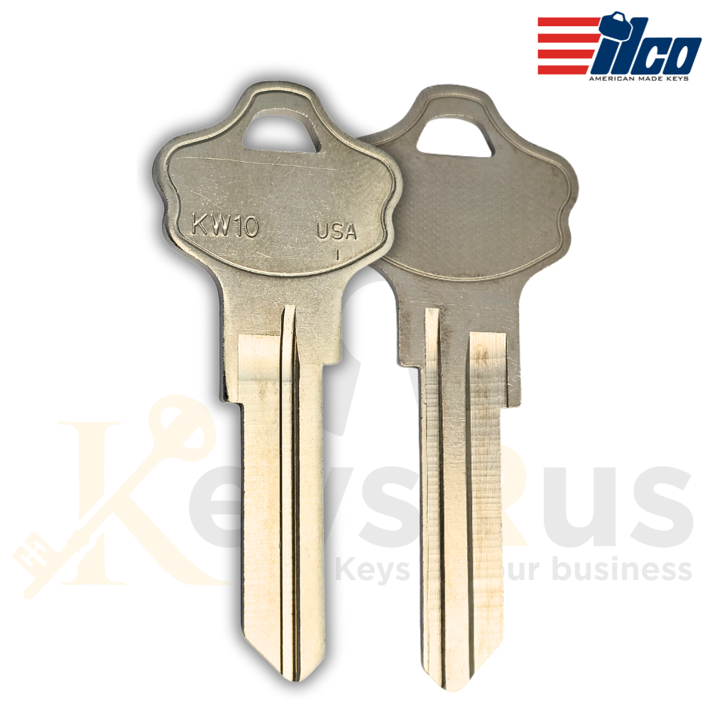ILCO A117ST / KW10 Key Blanks – 10 Pack