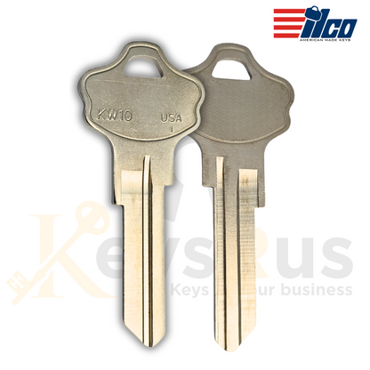 ILCO A117ST / KW10 Key Blanks – 10 Pack