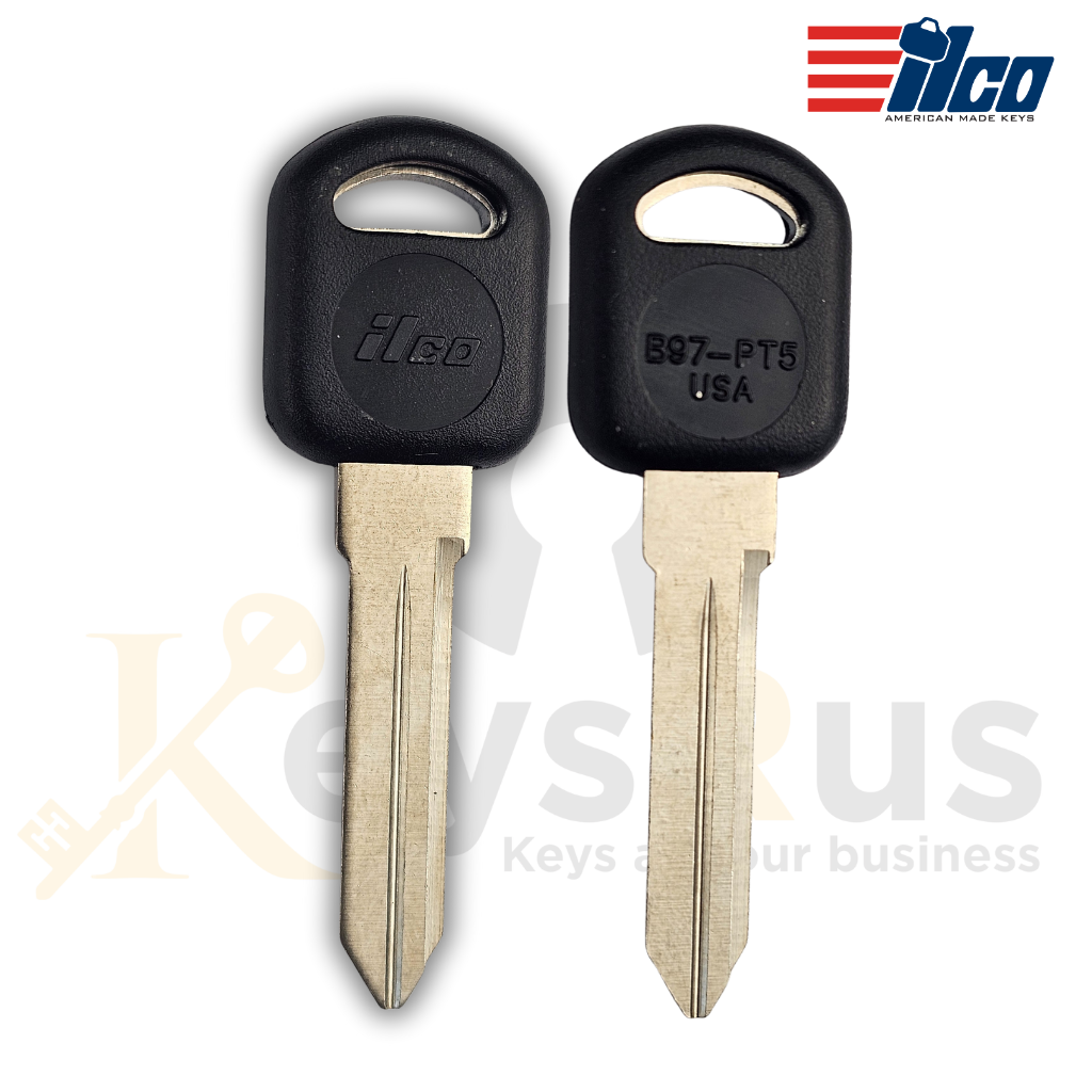 ILCO B97-PT5 Transponder Key – PK3 Clone – Megamos 13 Chip – Fits 1997–2008 GM Vehicles – Replaces B97PT / 88891799