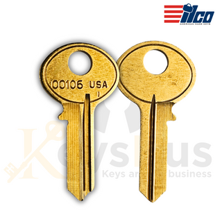 ILCO CO106-BR Key Blanks, 10 Pack, Mailbox & Office Furniture Key Blank, C0106 Keyway