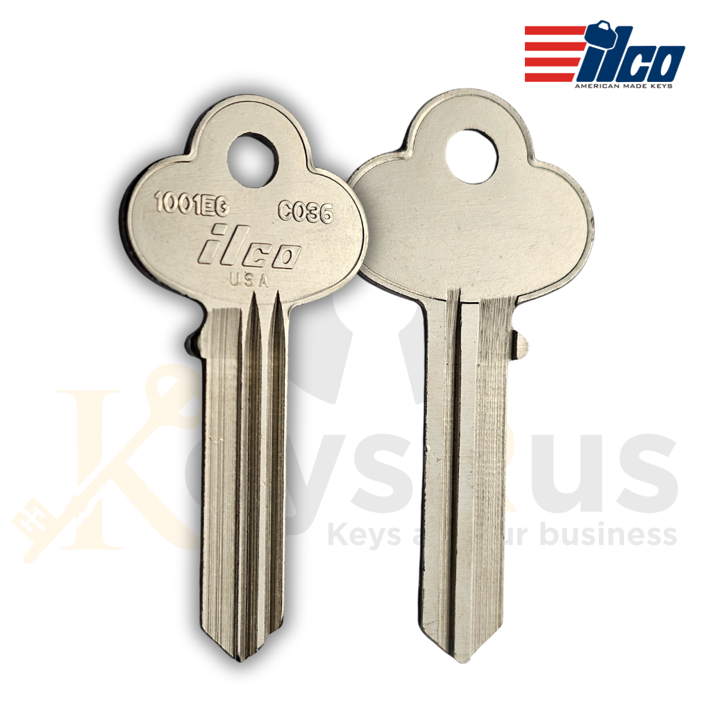 Ilco CO36 / 1001EG Key Blanks – 10 Pack for Corbin/Russwin Locks | Nickel‑Plated Brass (Uncut)