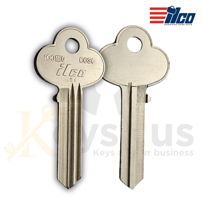 Ilco CO36 / 1001EG Key Blanks – 10 Pack for Corbin/Russwin Locks | Nickel‑Plated Brass (Uncut)