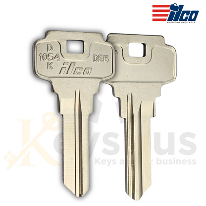 ILCO D1054K / DE6 Key Blanks – 50 Pack | 5-Pin Brass Key Blanks for Dexter, Elixir, Fortress