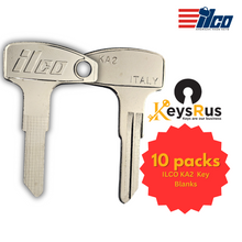 Ilco KA2 Key Blanks – 10 Pack Kawasaki Motorcycle Replacements | Nickel‑Plated Brass (Uncut)
