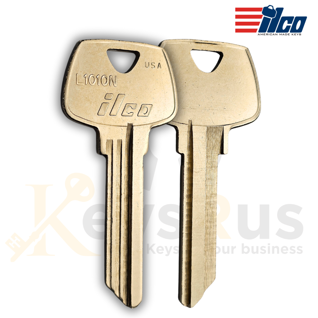 ILCO L1010N Key Blanks – 10 Pack | 6-Pin Key for Sargent & Gay Lite Locks | Nickel-Plated Brass