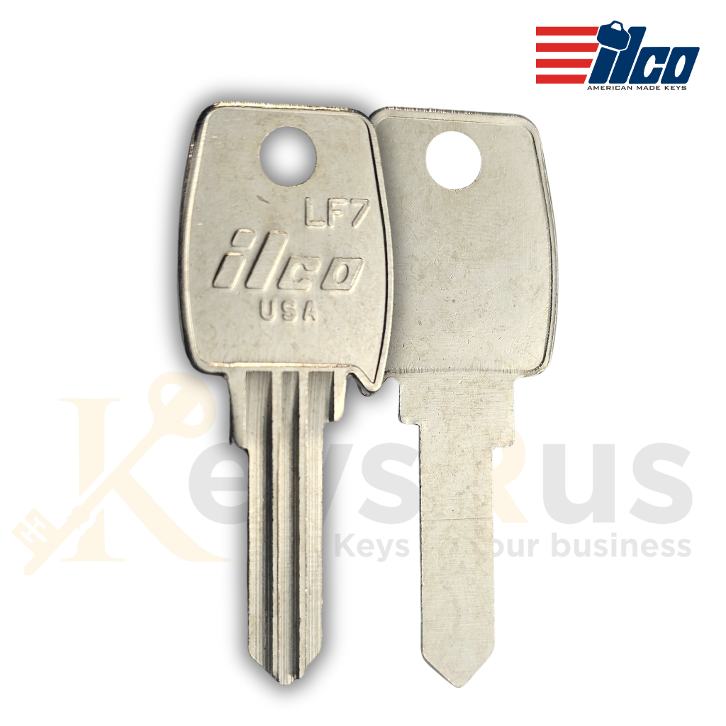 ILCO LF7 Key Blanks – 10 Pack | Compatible with Eurolock & Lowe & Fletcher | Nickel-Plated Brass