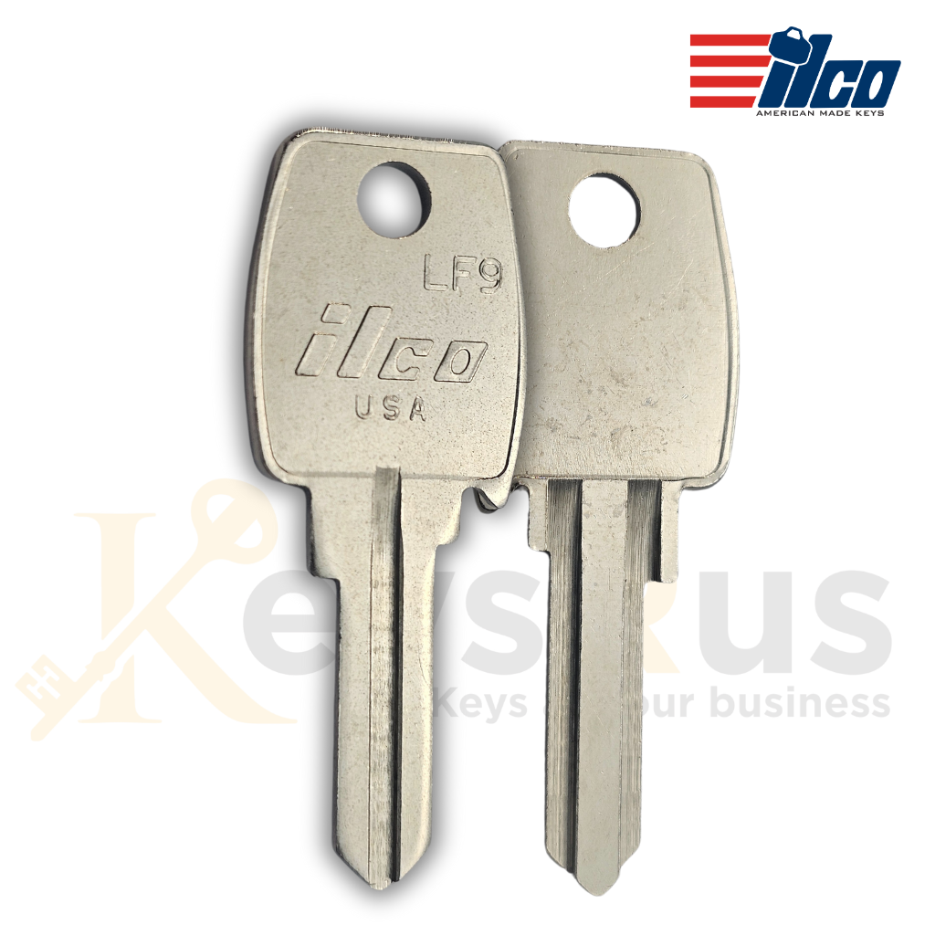 ILCO LF9 Key Blanks – 10 Pack | For Lowe & Fletcher Locks | Nickel-Plated Brass