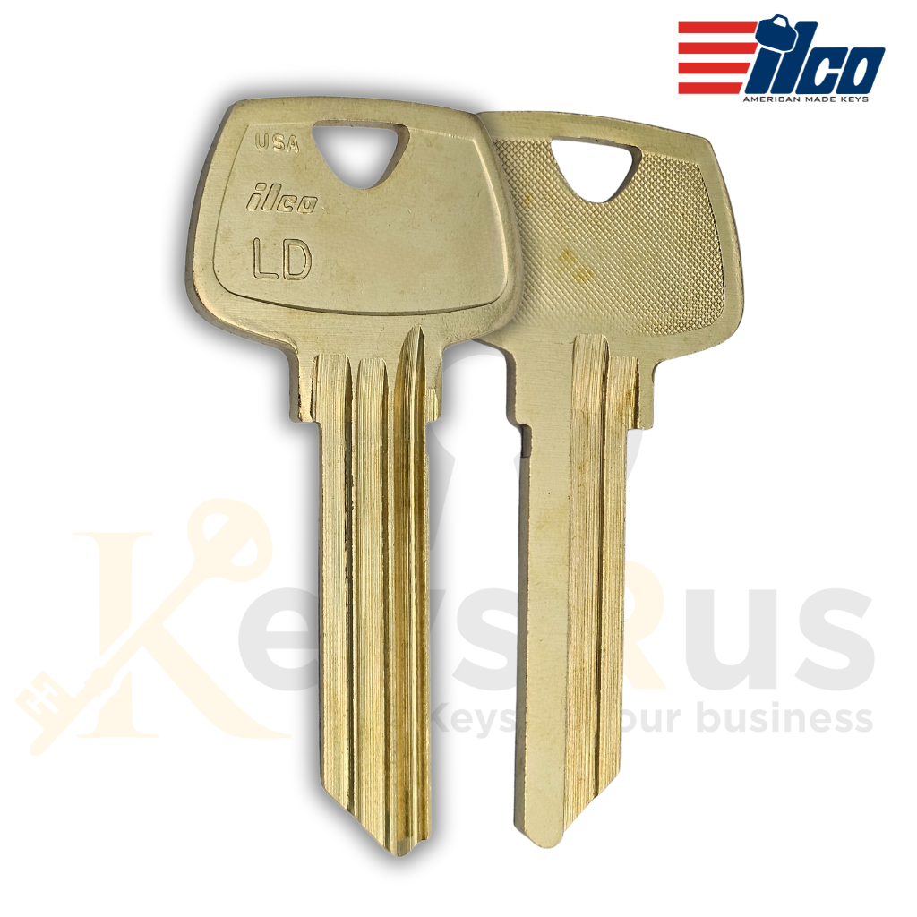 ILCO O1007LD / U07LD Sargent Key Blank – 6-Pin – 10/Pack | LD Section | Nickel Silver