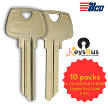 ILCO O1007LE / U07LE Sargent Key Blank – 6-Pin – 10/Pack | LE Section | Nickel Silver