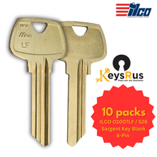 ILCO O1007LF / S26 Sargent Key Blank – 6-Pin – 10/Pack | LF Section | Nickel Silver