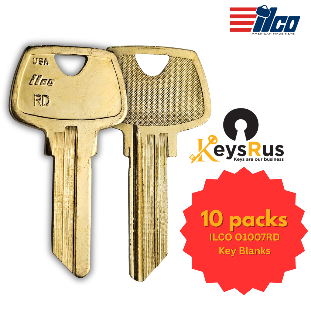 ILCO O1007RD Key Blanks – 10 Pack | RD Section | Compatible with Sargent Locks | 6-Pin Nickel Silver