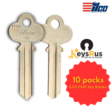 ILCO P54F Key Blanks – 10 Pack | Fits Canada Post and Peach Mailbox Locks – Nickel-Plated Brass – Made in USA