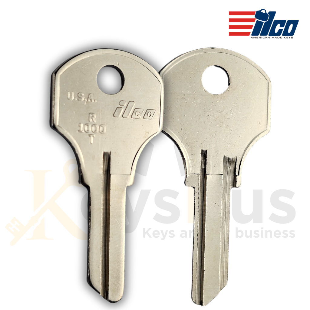 ILCO R1000T Key Blanks – 10 Pack | Residential & Commercial Use | Nickel-Plated Brass