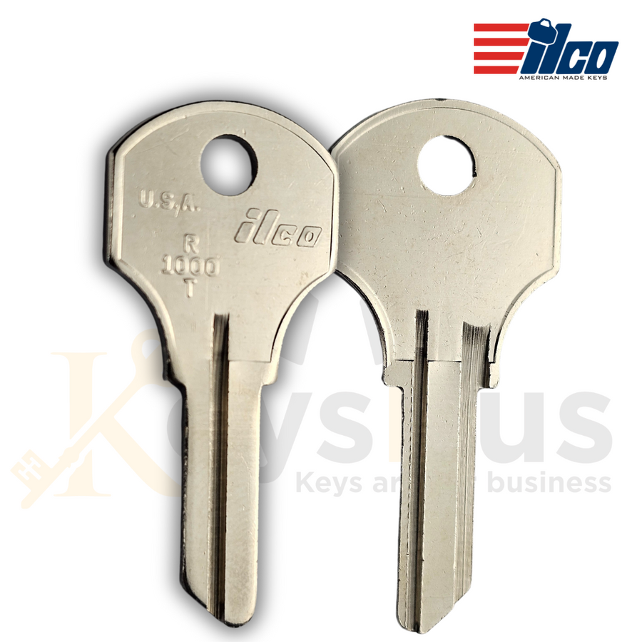 ILCO R1000T Key Blanks, 10 Pack, Residential & Commercial Use, Nickel-Plated Brass