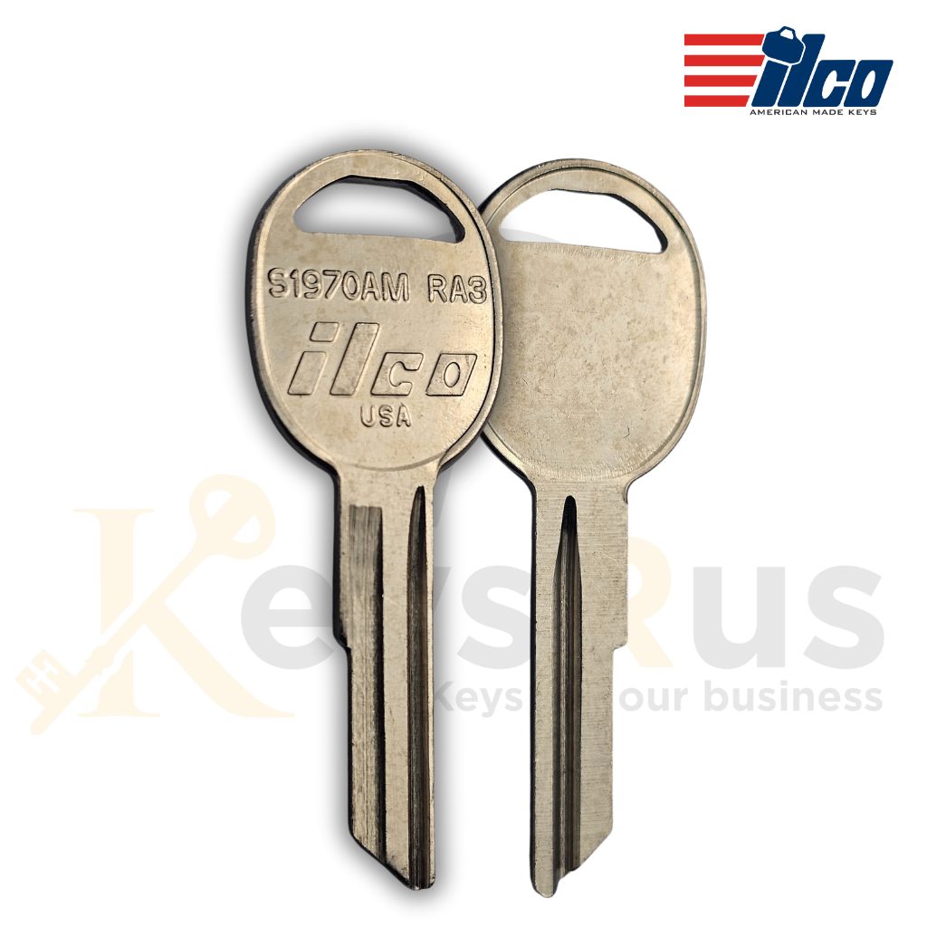 ILCO S1970AM / RA3 Key Blanks – 10 Pack | Construction, Equipment, and Vehicle Key Blank | Compatible with AMC, Jeep, Freightliner, International, Case & More