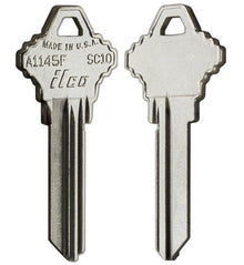 ILCO SC10-BR / A1145F Key Blanks – 6-Pin – Brass – F Section – 10 Pack – Uncut for Schlage Locks