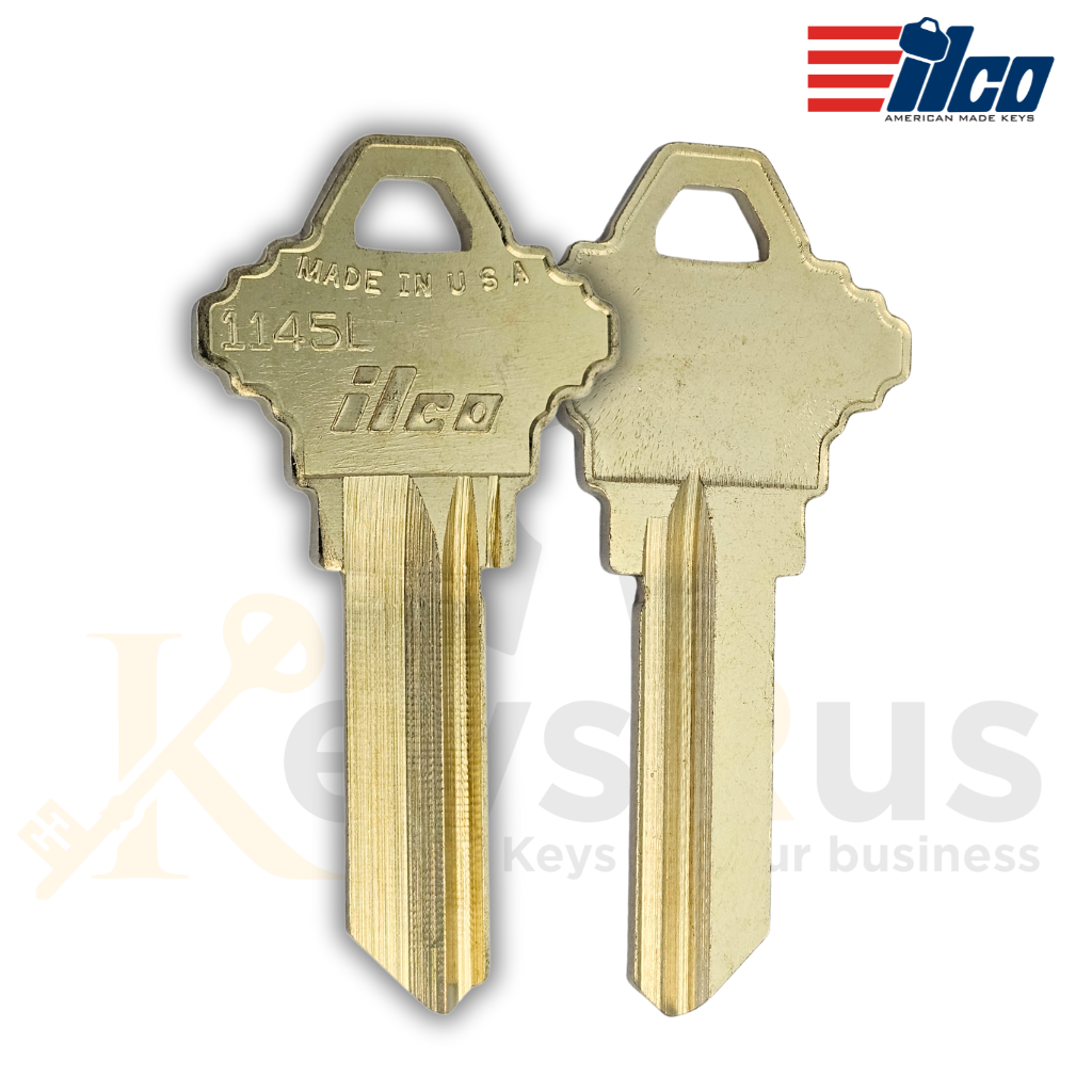 ILCO SC19 / 1145L Key Blanks – 5-Pin – Brass – L Section – 10 Pack – Uncut for Schlage Locks