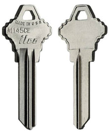 Ilco 1145CE Key Blanks – 10-Pack | Nickel-Plated Brass 5-Pin Blanks for Schlage C Keyway Locks