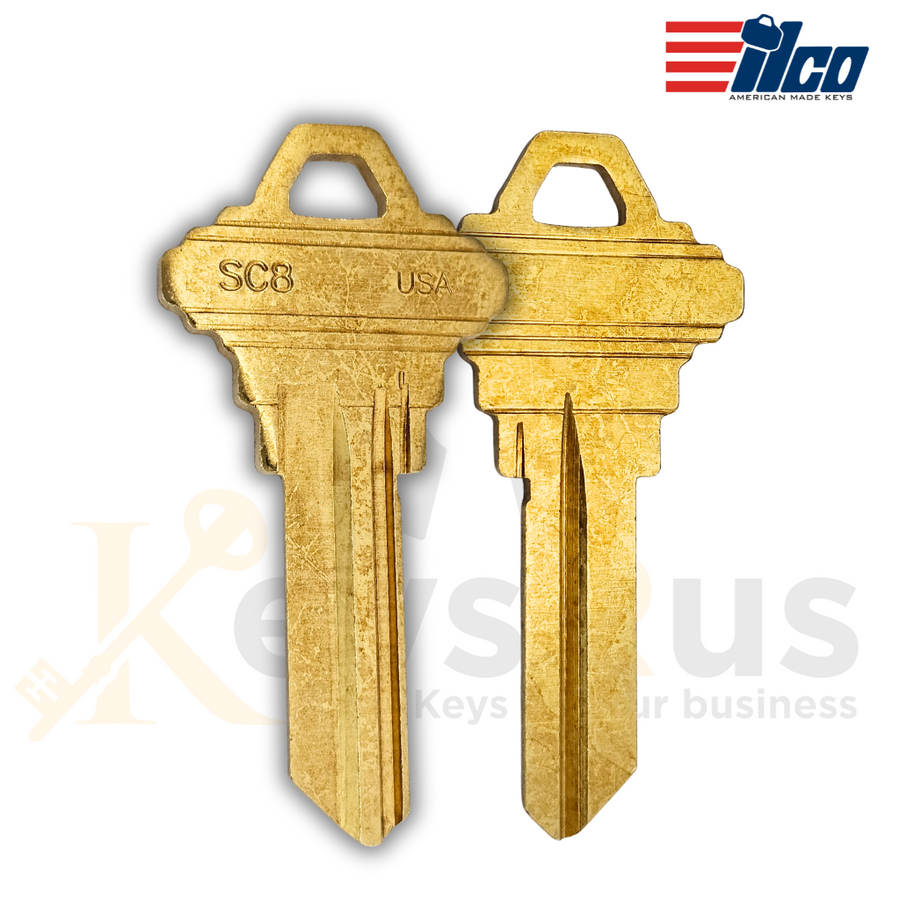 ILCO SC8 / 1145E 5-pin E-section key blanks, 10 pack