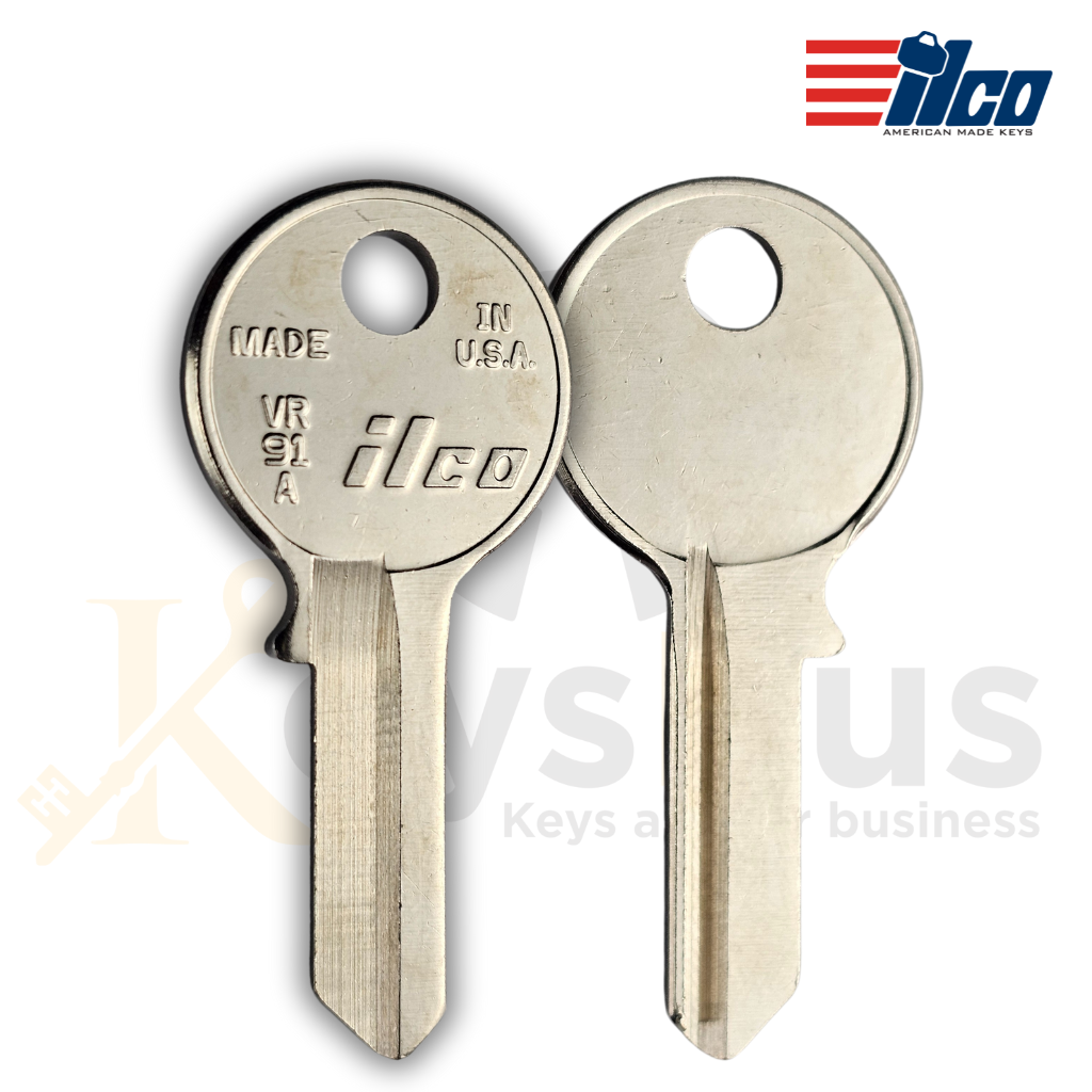 ILCO VR91A Key Blanks – 10 Pack | Padlock Key Blank for Viro, Brinks, Squire, Guard Security & More