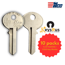 ILCO X1000G / CO10 Key Blanks – 10 Pack | Durable Brass Blanks for Residential & Commercial Locks