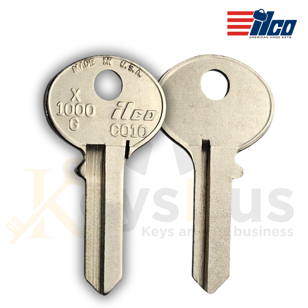 ILCO X1000G / CO10 Key Blanks – 10 Pack | Durable Brass Blanks for Residential & Commercial Locks
