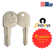 Ilco X133 Key Blanks – 10 Pack for Harley‑Davidson Motorcycles | Nickel‑Plated Brass (Uncut)