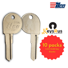 Ilco X136 Key Blanks – 10 Pack for Harley‑Davidson Motorcycles | Nickel‑Plated Brass (Uncut)