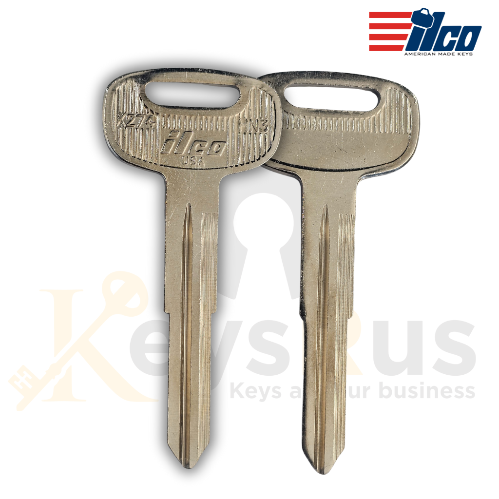 ILCO X274 / HN3 Key Blanks – 10 Pack | Hino Truck Key Blank for 2005–2009 Models | Nickel-Plated Brass