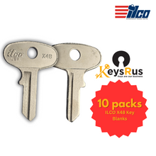 Ilco X48 Key Blanks – 10 Pack for Yamaha Motorcycles | Nickel‑Plated Brass (Uncut)