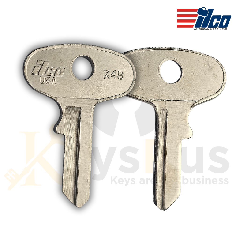 Ilco X48 Key Blanks – 10 Pack for Yamaha Motorcycles | Nickel‑Plated Brass (Uncut)