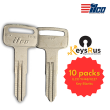 Ilco YH48 (X117) Key Blanks – 10 Pack for Yamaha & Multi‑Brand Motorcycles/ATVs | Nickel‑Plated Brass (Uncut)