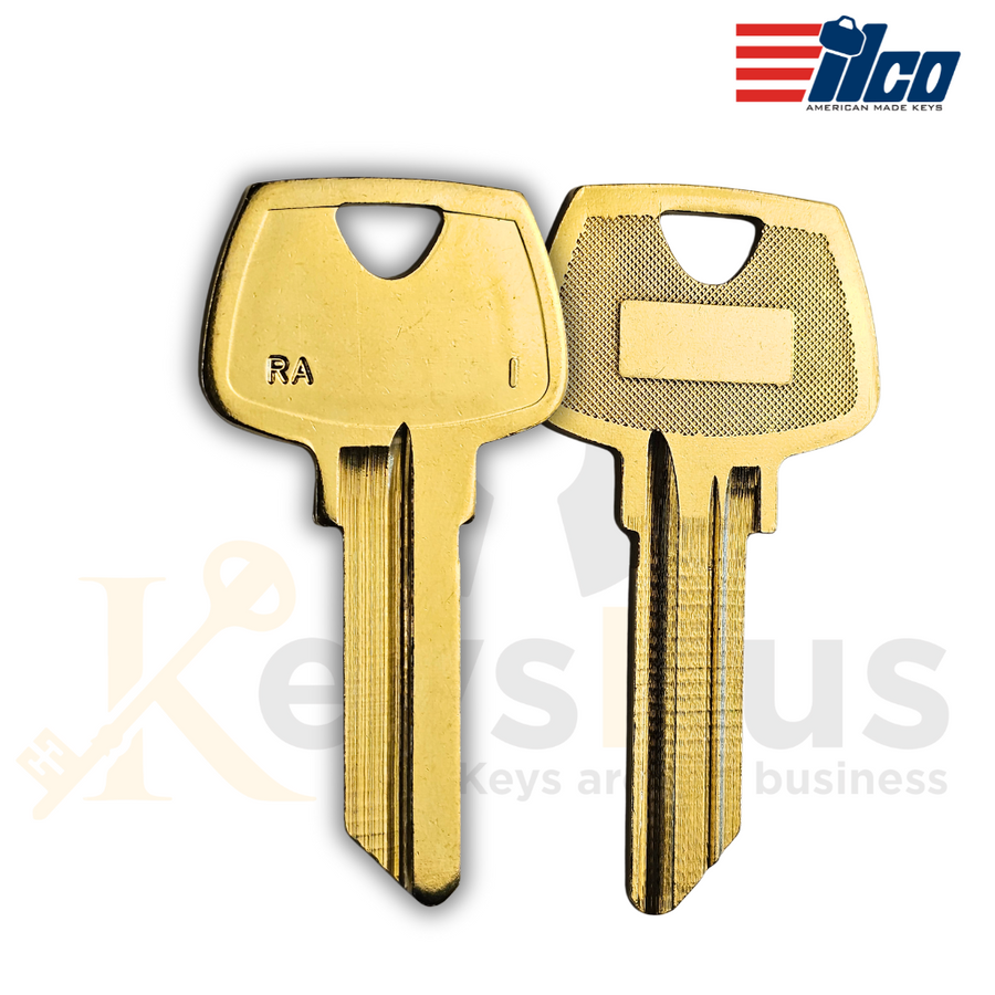 ILCO 1007RA Key Blanks, 10 Pack, 5-Pin RA Section Key for Sargent Locks, Nickel Silver