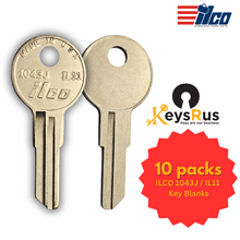ILCO 1043J / IL11 Key Blanks – 10 Pack | Furniture & Cabinet Lock Compatible | Brass | Made in USA