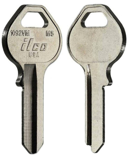 ILCO 1092VM / M5 Key Blanks – 10 Pack | Master Padlock Replacement Key Blanks | Nickel-Plated Brass