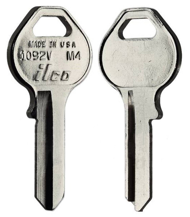 ILCO 1092V / M4 Key Blanks – 10 Pack | Master Padlock Replacement Keys | Nickel-Plated Brass | Made in USA