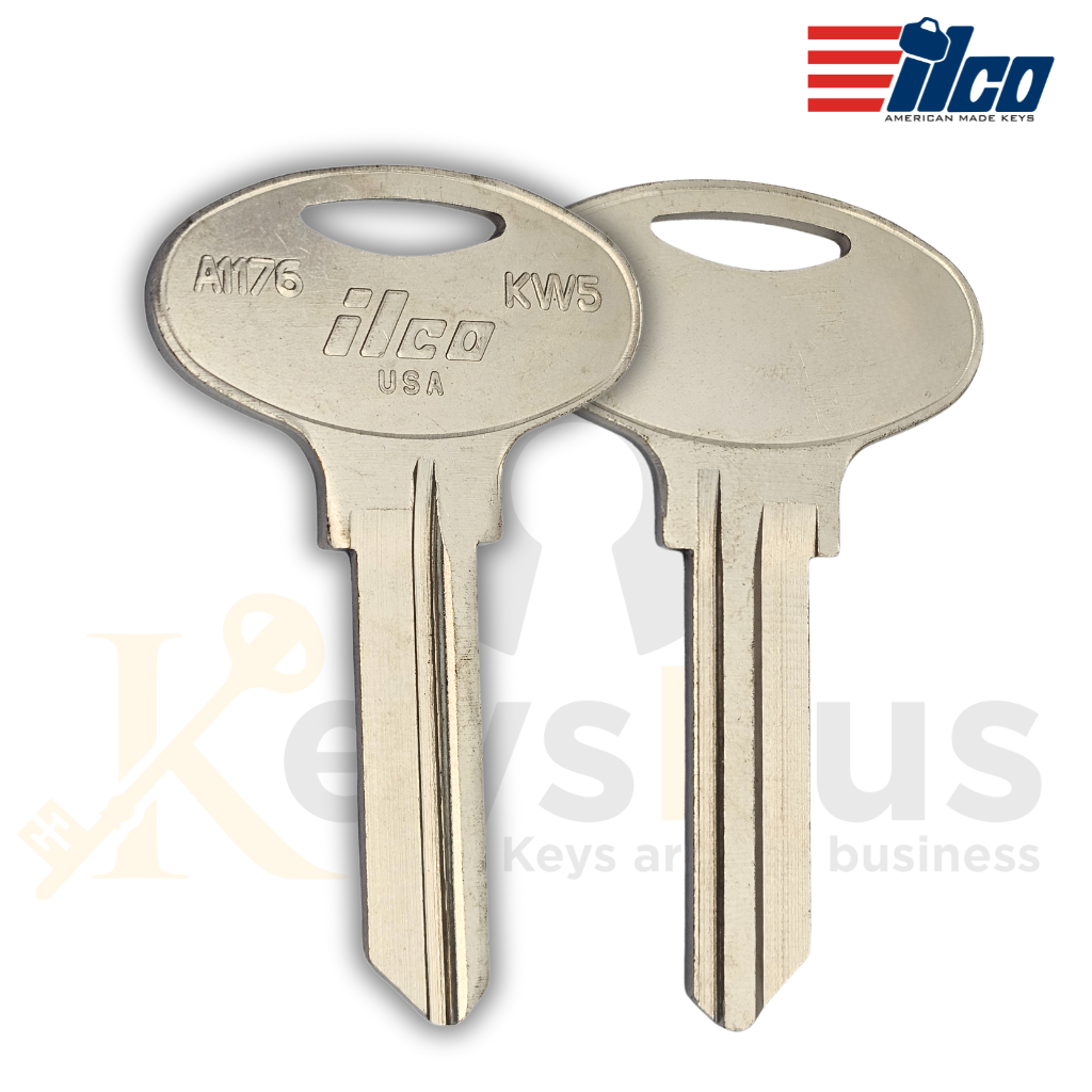ILCO A1176 / KW5 Key Blanks – 10 Pack | 6-Pin Kwikset Key Blank | Durable Nickel-Plated Brass