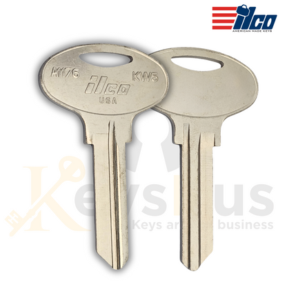 ILCO A1176 / KW5 Key Blanks – 10 Pack | 6-Pin Kwikset Key Blank | Durable Nickel-Plated Brass