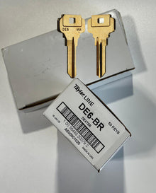 ILCO D1054K / DE6 Key Blanks – 50 Pack | 5-Pin Brass Key Blanks for Dexter, Elixir, Fortress