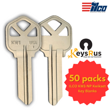ILCO KW1-NP Kwikset Key Blanks – 50-Pack – High-Quality Replacement Keys
