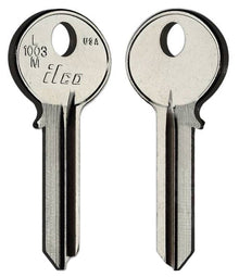 ILCO L1003M / CO105 Key Blanks – 10 Pack | Fits Boat Switches, CCL, Simplex, Cutler Mailbox Locks – Nickel-Plated Brass