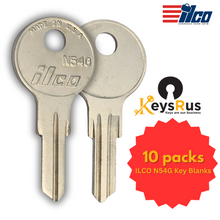 ILCO N54G Key Blanks – 10 Pack | Nickel-Plated Brass | Fits Bestar, Biltrite, Dominion, Camlock, Indiana Furniture Locks