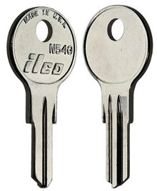 ILCO N54G Key Blanks – 10 Pack | Nickel-Plated Brass | Fits Bestar, Biltrite, Dominion, Camlock, Indiana Furniture Locks