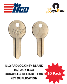 ILL2 Padlock Key Blank – 10/Pack ILCO – Durable & Reliable for Key Duplication