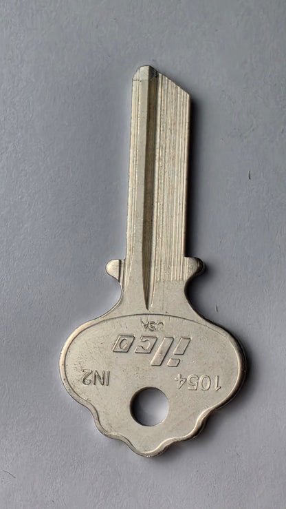 ILCO 1054 / IN2 Key Blanks – 10 Pack – Nickel Plated Brass Keys for Ilco & More