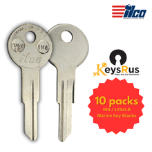 IN4 / 1054LB Marine Key Blanks – 10-Pack (ILCO) | For Boats, Watercraft & Marine Locks